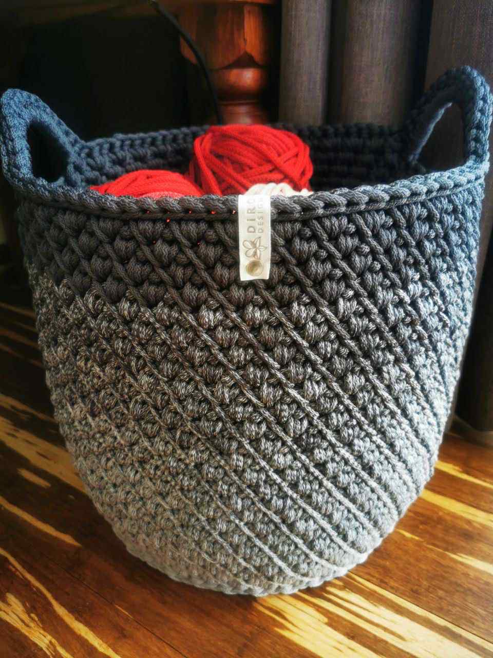 Ombre hekletråd 5 mm farge sett Lysgrå/grå (11-15) - Bilde 2