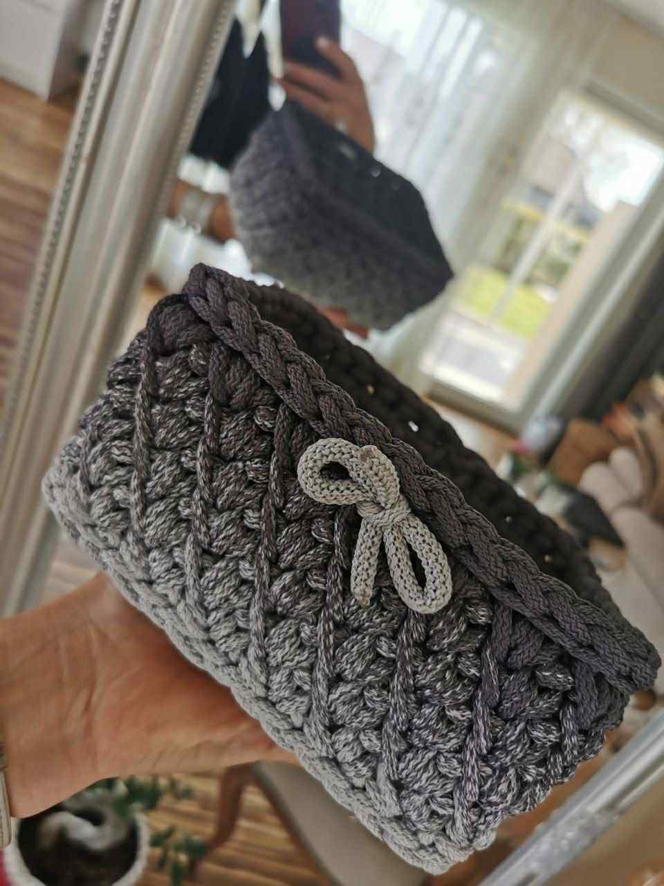 Ombre hekletråd 5 mm farge sett Lysgrå/grå (11-15) - Bilde 5