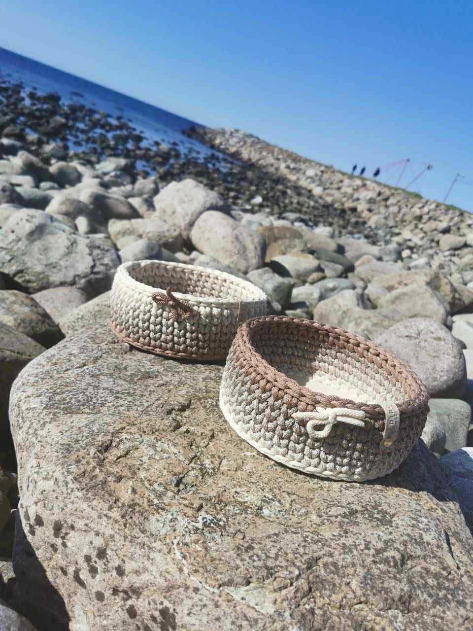 Ombre hekletråd 5 mm farge sett Offwhite/ muskat (3-37) - Bilde 8