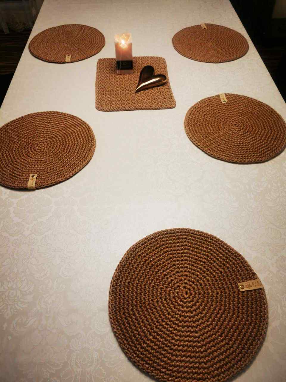 Oppskrift –video forklaring om hekling av rund bordbrikke. - Bilde 5