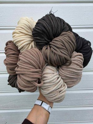 Ombre hekletråd 5 mm (farge sett 3-18)