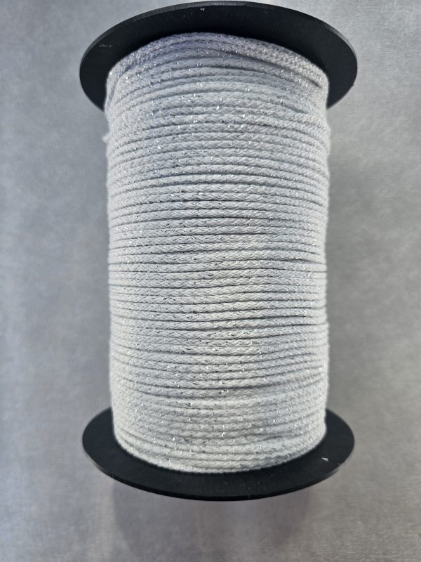 Glitter tråd 3 mm 1-sølv