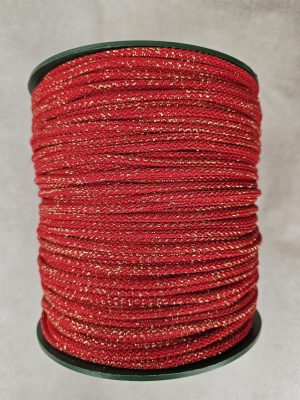 Glitter tråd 5 mm 26- Rød Gull