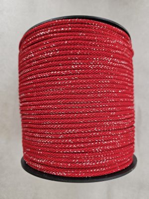 Glitter tråd 5 mm 26- Rød Sølv