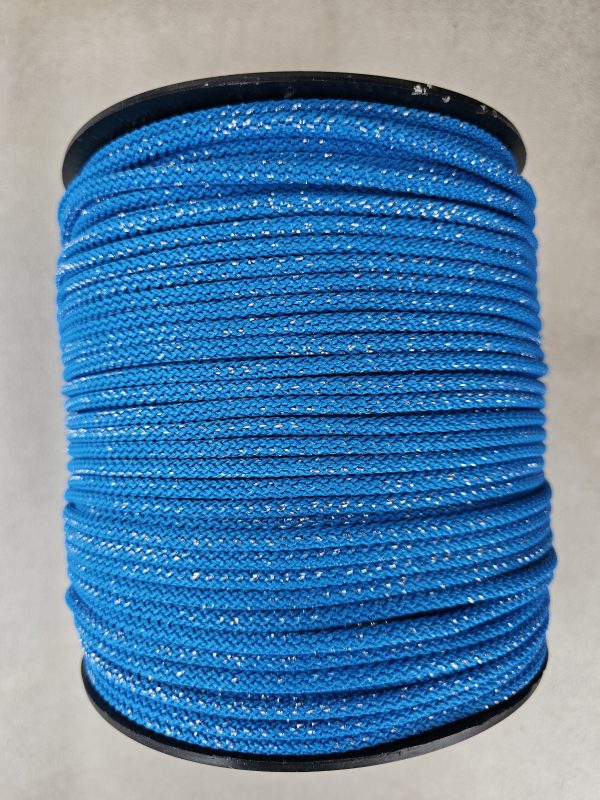 Glitter tråd 5 mm blå 74-Sølv