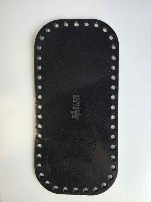 Eksklusiv italiensk lær bunn 12x25cm .Blank/svart