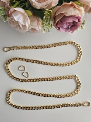 Kjedereim 120 cm gull