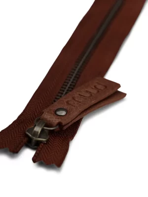 Muud  glidelås 23,5cm Rich brown