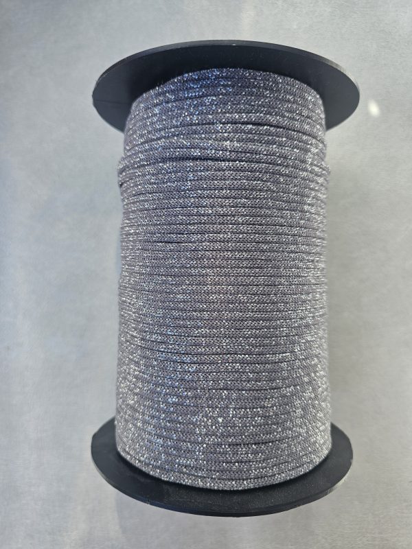 Flat glitter tråd 3mm 70 - sølv