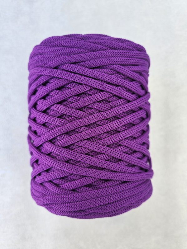 Flat hekletråd 5mm ultrafiolet