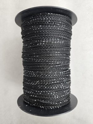 Glitter tråd 3 mm 18 - svart sølv