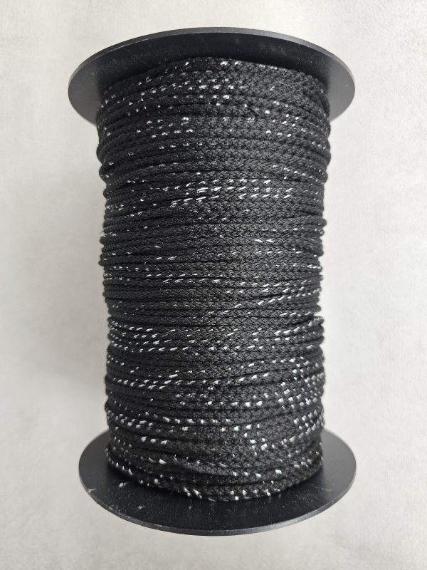 Glitter tråd 3 mm 18 - svart sølv