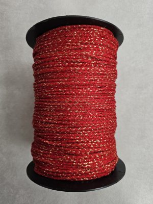 Glitter tråd 3 mm 26 -rød gull