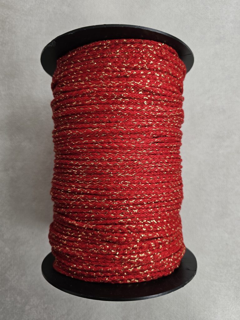 Glitter tråd 3 mm 26 -rød gull - DiRo Design