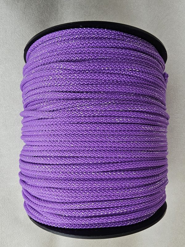 Glitter tråd 5 mm 44 - lilla sølv