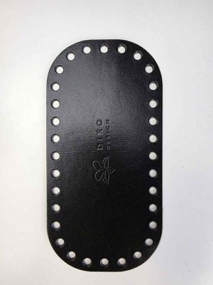 Eksklusiv italiensk lær bunn 9x18cm .Svart