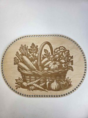 Fruktfat bunn av 4mm. Kryssfiner plate. 39x28cm.