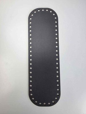 Eksklusiv italiensk lær bunn 10x32cm .Grå med trykk