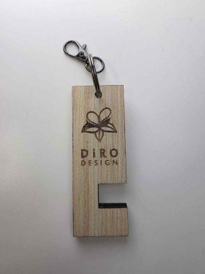 Mobilholder med nøkkelring