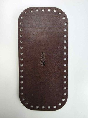 Eksklusiv italiensk lær bunn 12x25cm . Mørk brun