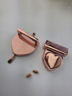 Klikklås Hjerte (Rosegull)