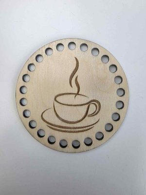 Kaffekopp bunn av 4mm. Kryssfiner plate. 10cm.