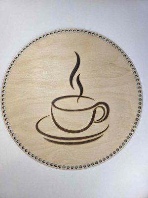 Kaffefat bunn av 4mm. kryssfiner plate. 38cm.