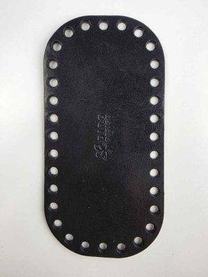 Eksklusiv italiensk lær bunn 9x18cm .Svart