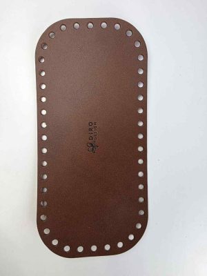 Eksklusiv italiensk lær bunn 12x25cm . Lys brun/whisky