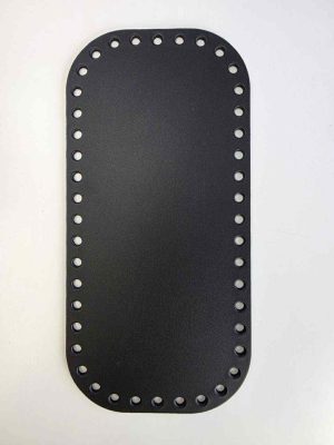 Eksklusiv italiensk lær bunn 12x25cm . Matt/svart.