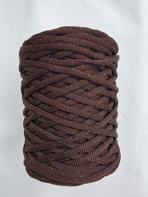 5 mm Flat Mørk sjokolade med nordlys glitter