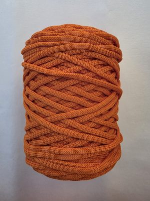 Flat hekletråd 5mm Appelsin_ oransje nr.17