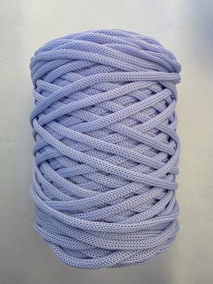 Flat hekletråd 5mm Is blå nr.43