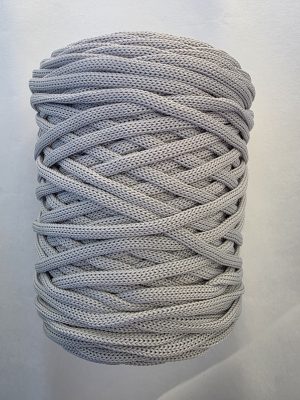 Flat hekletråd 5mm Lys grå nr. 54