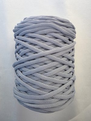 Flat hekletråd 5mm Lystålgrå nr. 53