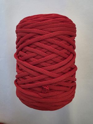 Flat hekletråd 5mm Rød nr.23