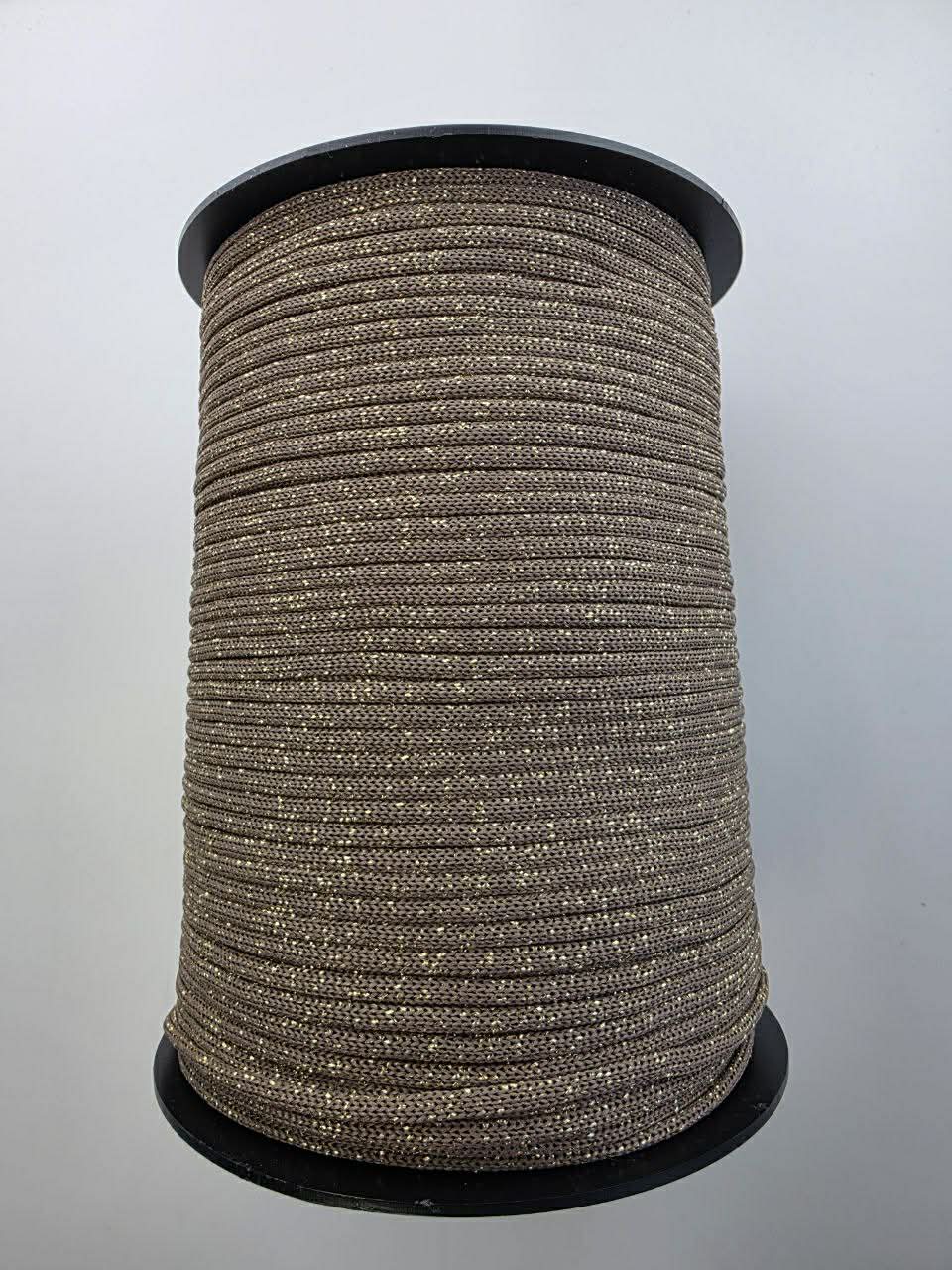 Flat glitter tråd 3mm Nr.37 - mokka gull