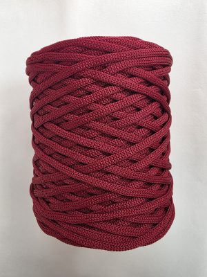 Flat hekletråd 5mm Claret nr.22