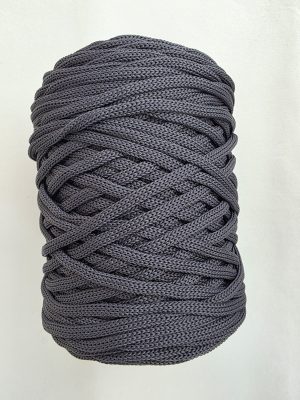 Flat hekletråd 5mm Grafitt nr.56