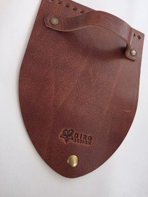 Eksklusiv Italiensk lær lokk 20x15cm .Lys brun/whisky