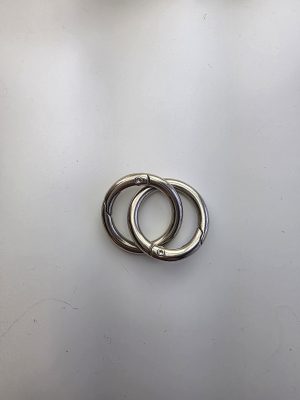 O-ringer sett. Sølv 2,5cm