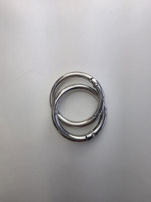 O-ringer sett. Sølv 4cm