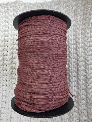 Flat hekletråd 3mm Nr. 226 lys burgunder blank