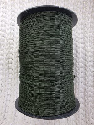 Flat hekletråd 3mm Nr. 227 mørk mose grønn