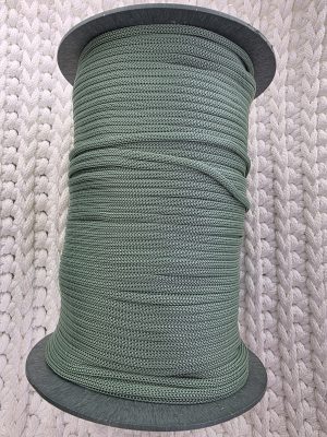 Flat hekletråd 3mm Nr. 233 salviegrønn blank