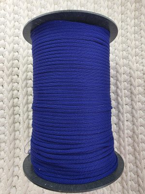 Flat hekletråd 3mm  Nr. 24 konge blå matt