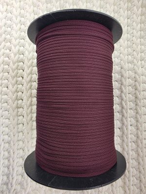 Flat hekletråd 3mm  Nr. 28 burgunder