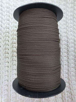 Flat hekletråd 3mm  Nr. 41 mørk armygrønn