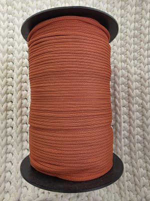 Flat hekletråd 3mm  Nr. 47 dust oransje