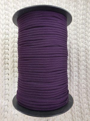 Flat hekletråd 3mm  Nr. 49 mørk lilla